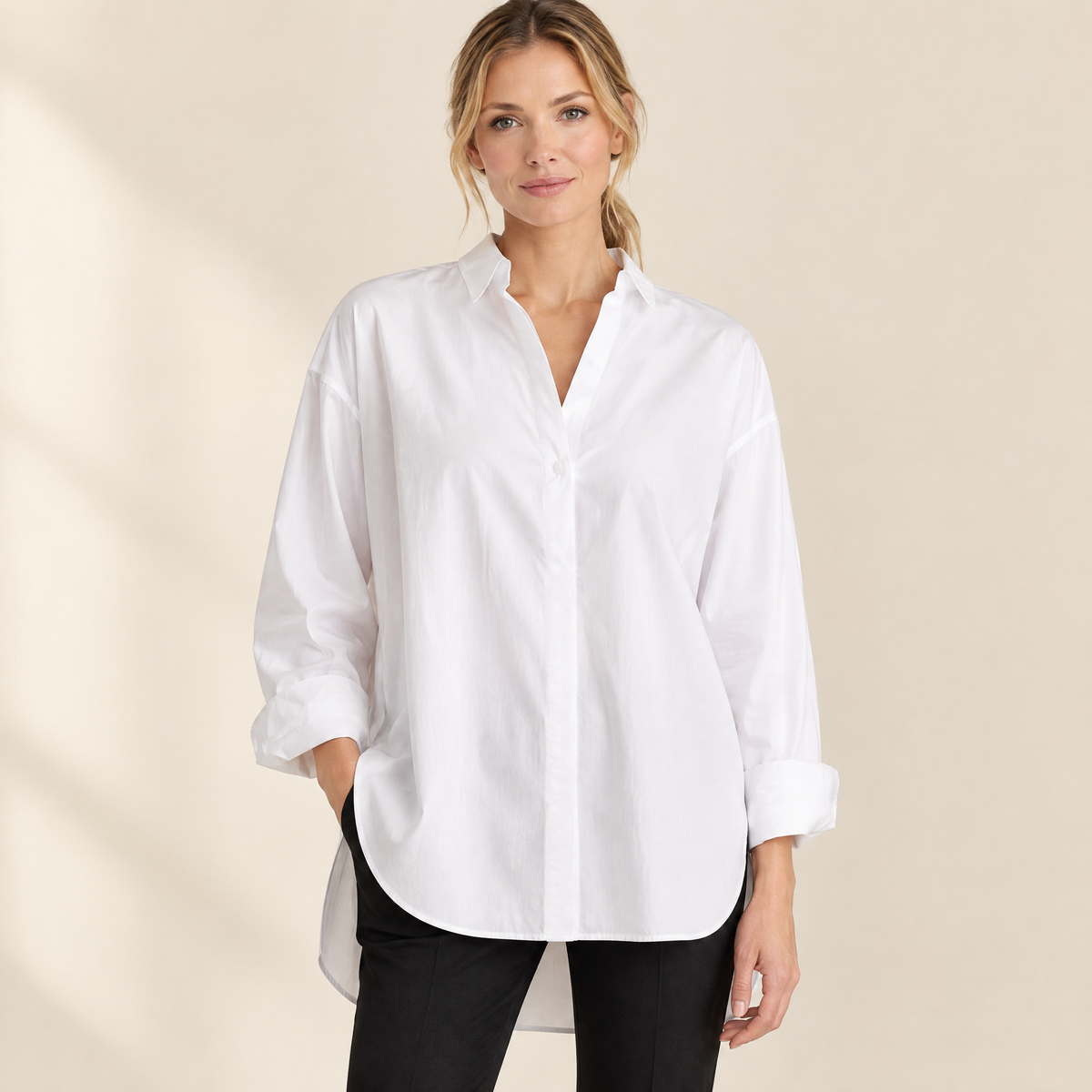 Maeve Oversized Shirt in White