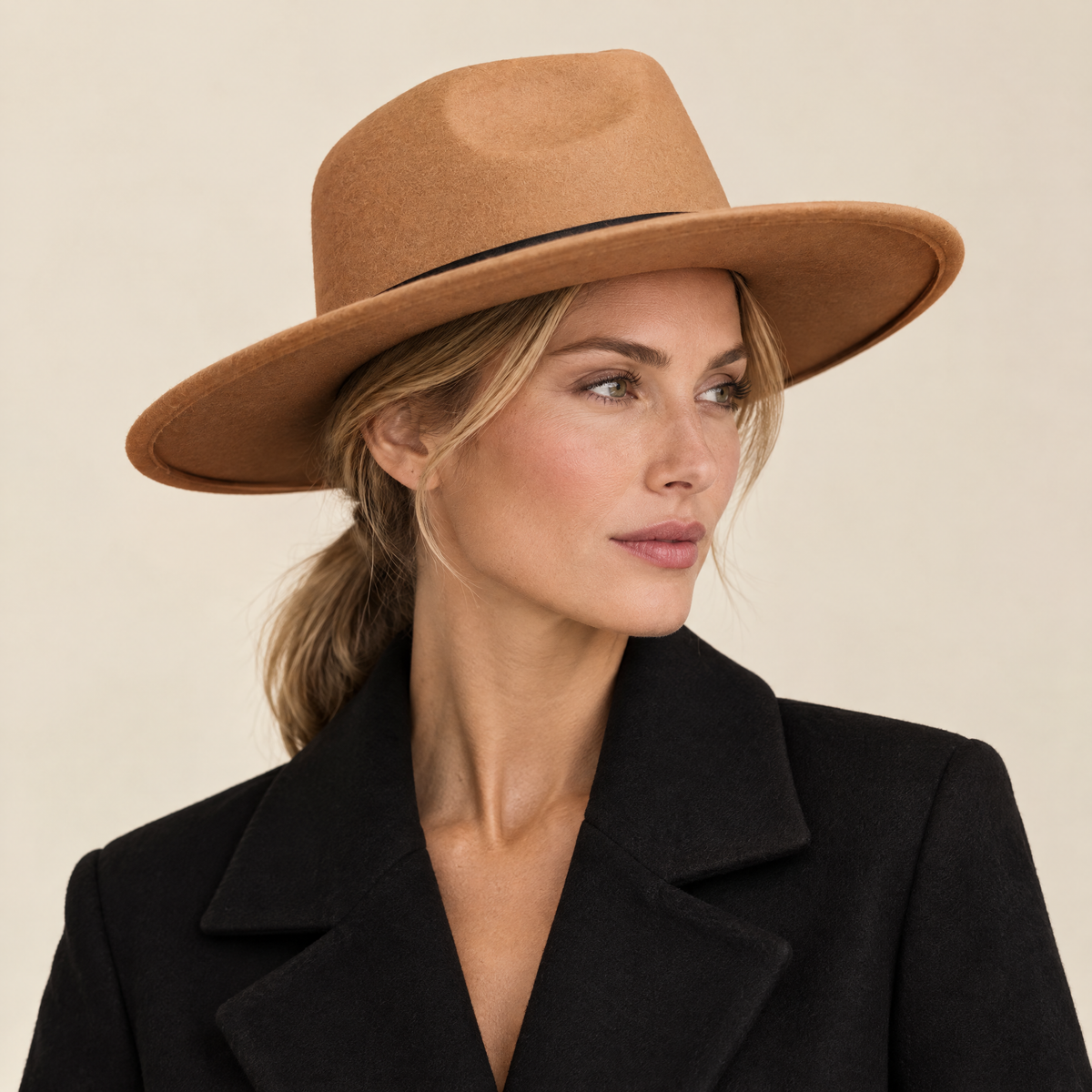 Carys Felt Fedora in Camel