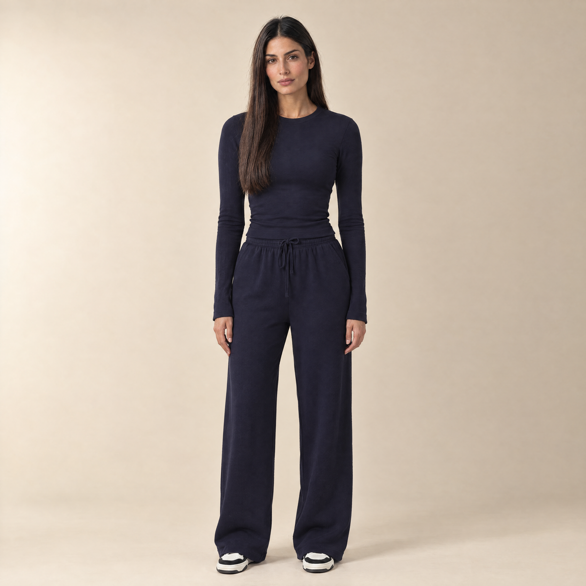 Mira Lounge Set in navy, front view