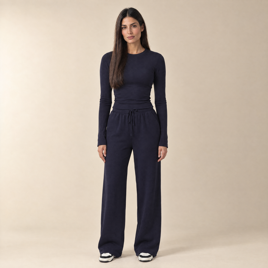Mira Lounge Set in navy, front view